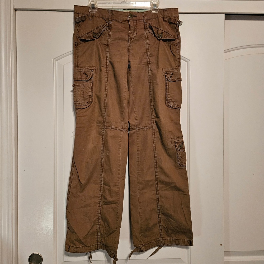 Aeropostale Brown Cargo Pants Junior 9/10L Y2K Skater Grunge Streetwear Gorpcore